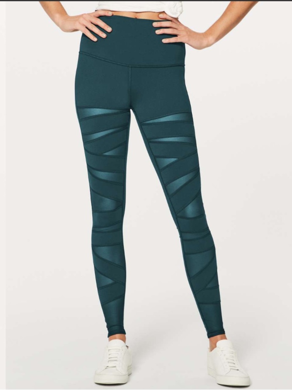 Lululemon Wunder Under Pant Hi-Rise Tech Mesh in Submarine Teal 8
